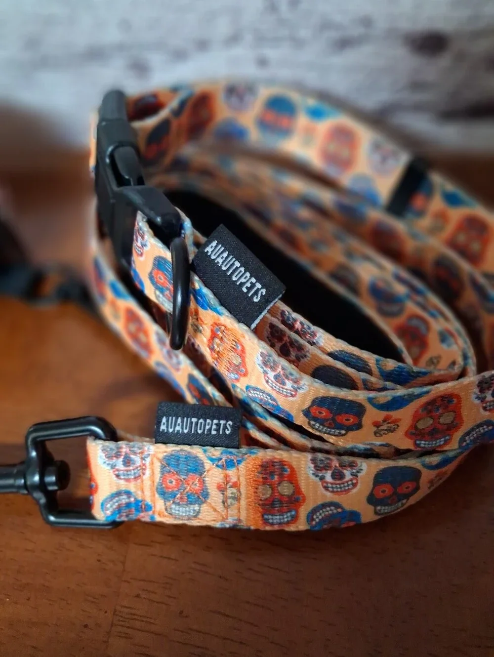Dog Collar, Leash, Poop Bag Carrier